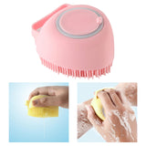 Maxbell 2 IN 1 Bath Scrub Brush Easy to Clean for Men Women Remove Dandruff pink