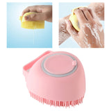 Maxbell 2 IN 1 Bath Scrub Brush Easy to Clean for Men Women Remove Dandruff pink