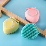 Maxbell 2 IN 1 Bath Scrub Brush Easy to Clean for Men Women Remove Dandruff pink