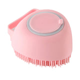 Maxbell 2 IN 1 Bath Scrub Brush Easy to Clean for Men Women Remove Dandruff pink