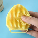 Maxbell 2 IN 1 Bath Scrub Brush Easy to Clean for Men Women Remove Dandruff yellow