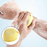 Maxbell 2 IN 1 Bath Scrub Brush Easy to Clean for Men Women Remove Dandruff yellow