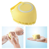 Maxbell 2 IN 1 Bath Scrub Brush Easy to Clean for Men Women Remove Dandruff yellow