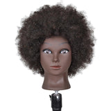 Maxbell Hair Styling Practice Doll Head Training Mannequin Clamp Afro Black Skin