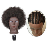 Maxbell Hair Styling Practice Doll Head Training Mannequin Clamp Afro Black Skin