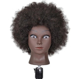 Maxbell Hair Styling Practice Doll Head Training Mannequin Clamp Afro Black Skin