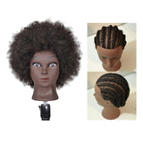 Maxbell Hair Styling Practice Doll Head Training Mannequin Clamp Afro Black Skin