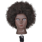 Maxbell Hair Styling Practice Doll Head Training Mannequin Clamp Afro Black Skin