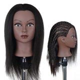 Maxbell Hair Styling Practice Doll Head Training Mannequin Clamp 14in Light Black B