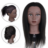 Maxbell Hair Styling Practice Doll Head Training Mannequin Clamp 14in Light Black B