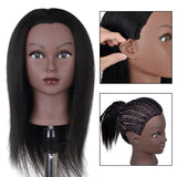 Maxbell Hair Styling Practice Doll Head Training Mannequin Clamp 14in Light Black B