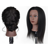 Maxbell Hair Styling Practice Doll Head Training Mannequin Clamp 14in Light Black B