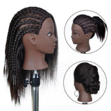 Maxbell Hair Styling Practice Doll Head Training Mannequin Clamp 14in Light Black B