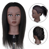 Maxbell Hair Styling Practice Doll Head Training Mannequin Clamp 14in Light Black B