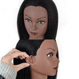 Maxbell Hair Styling Practice Doll Head Training Mannequin Clamp 14in Light Black B