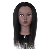 Maxbell Hair Styling Practice Doll Head Training Mannequin Clamp 14in Light Black B