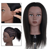 Maxbell Hair Styling Practice Doll Head Training Mannequin Clamp 14in Light Black B