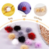 Maxbell Soft Removable Nail Art Plush Pom Ball Set Magnetic Base DIY for Women D