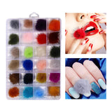 Maxbell Soft Removable Nail Art Plush Pom Ball Set Magnetic Base DIY for Women D