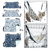 Maxbell Cat Hammock Bed Swing Comfy Dog Pet Cats Hanging Fun Pets Furniture Beds Summer Navy Blue S