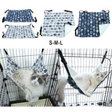Maxbell Cat Hammock Bed Swing Comfy Dog Pet Cats Hanging Fun Pets Furniture Beds Summer Navy Blue S