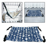 Maxbell Cat Hammock Bed Swing Comfy Dog Pet Cats Hanging Fun Pets Furniture Beds Summer Navy Blue S