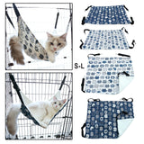 Maxbell Cat Hammock Bed Swing Comfy Dog Pet Cats Hanging Fun Pets Furniture Beds Summer Navy Blue S