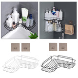 Maxbell Triangular Shower Caddy Basket Storage Shelf Rack Bathroom Organizer White