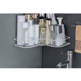 Maxbell Triangular Shower Caddy Basket Storage Shelf Rack Bathroom Organizer White