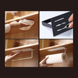 Maxbell Bathroom Toilet Tissue Paper Roll Holder Stand Under Cabinet Black