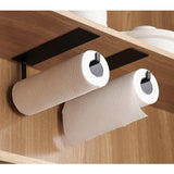 Maxbell Bathroom Toilet Tissue Paper Roll Holder Stand Under Cabinet Black