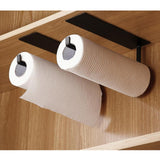 Maxbell Bathroom Toilet Tissue Paper Roll Holder Stand Under Cabinet Black