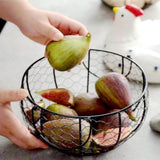 Maxbell Creative Style Egg Storage Basket with Ceramic Hen Egg Basket