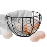 Maxbell Creative Style Egg Storage Basket with Ceramic Hen Egg Basket