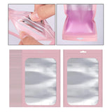 Maxbell 100x Mylar Bag Food Storage Container Snacks Jewelry Packing Storing Pink S