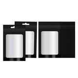 Maxbell 100x Mylar Bag Food Storage Container Snacks Jewelry Packing Storing Black S