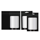 Maxbell 100x Mylar Bag Food Storage Container Snacks Jewelry Packing Storing Black S