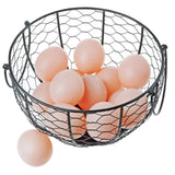 Maxbell  Creative Style Egg Storage Basket with Ceramic Hen Large Egg Basket
