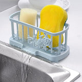 Maxbell Kitchen Sink Caddy Sponge Holder Soap Caddy Organizer Basket Light Blue