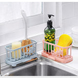 Maxbell Kitchen Sink Caddy Sponge Holder Soap Caddy Organizer Basket Light Blue