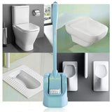 Maxbell Toilet Cleaning Brush and Holder Bathroom Storage and Organization Blue