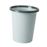 Maxbell 10L Plastic Trash Bin Bucket Dustbin Garbage Can 24.8x16x23cm Light Blue