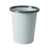 Maxbell 10L Plastic Trash Bin Bucket Dustbin Garbage Can 24.8x16x23cm Light Blue