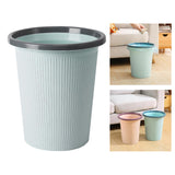 Maxbell 10L Plastic Trash Bin Bucket Dustbin Garbage Can 24.8x16x23cm Light Blue