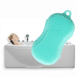 Maxbell Silicone Bath Body Brush Exfoliating Scrub Brush Ultra Soft Texture Green