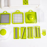 Maxbell 8 in 1 Vegetable Chopper for Salad Potato Food Chopper Kitchen Gadgets white style 2