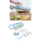 Maxbell Kitchen Grater Vegetable Food Cutter Chopper Slicer Shredder Blue