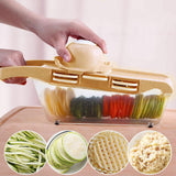 Maxbell Kitchen Grater Vegetable Food Cutter Chopper Slicer Shredder Light Brown