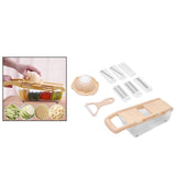 Maxbell Kitchen Grater Vegetable Food Cutter Chopper Slicer Shredder Light Brown