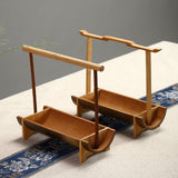 Maxbell Dried Fruit Bowl Tray Snack Candy Nuts Baskets Stand Tableware Round Handle